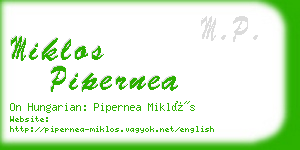 miklos pipernea business card